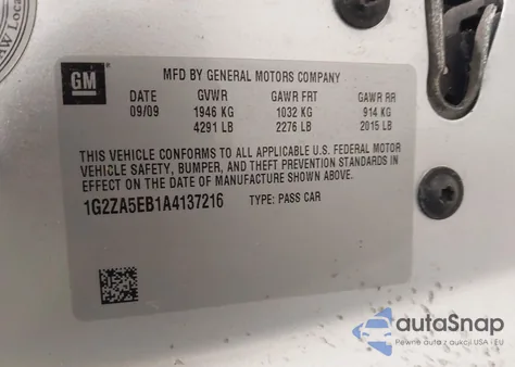 2010 Pontiac G6 из США, поврежденный, VIN 1G2ZA5EB1A4137216